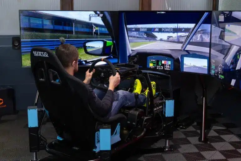 Novus Sim Racing Rig with driver