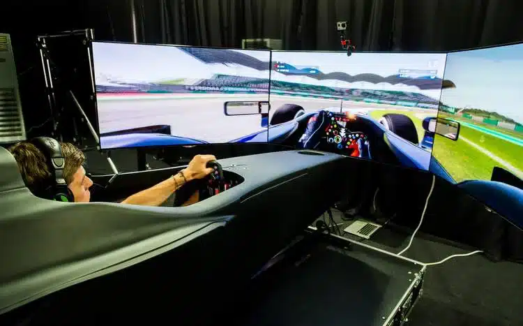 Max Verstappen in simulator